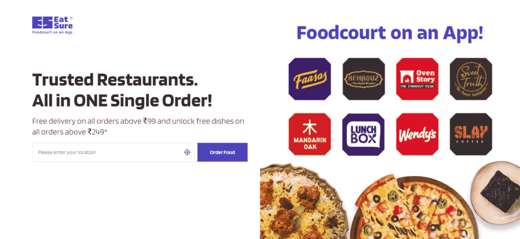  eatsure is a food delivery app in India

