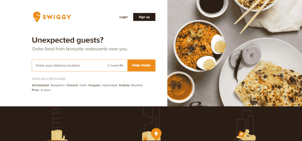 swiggy is a food delivery app in India
