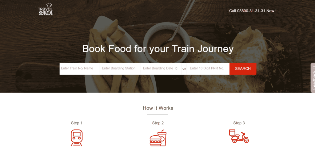 travelkhana is a food delivery app in India


